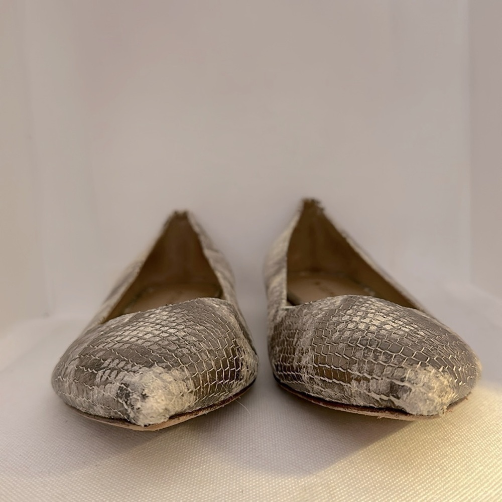 M. Gemi Metallic Python Print Flats Size Eu 40 / … - image 7